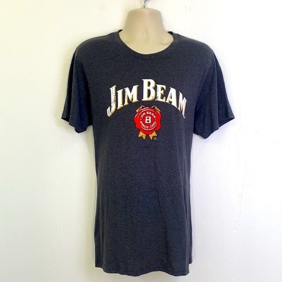 Jim Beam - Vintage Jim Beam Gray Shirt With Jim Beam Logo Size XL - Picture 1 of 8